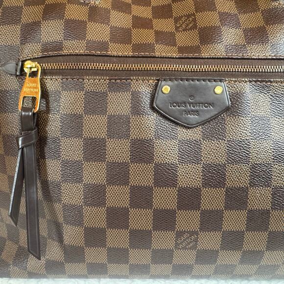 Louis Vuitton Jena MM Damier Ebene Shoulder Bag Tote Gold Hardware Classic 2017 - Picture 5 of 16